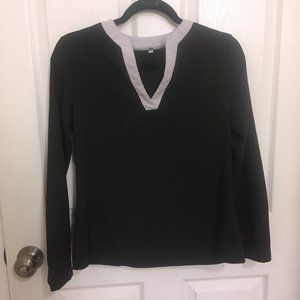 Black and white blouse